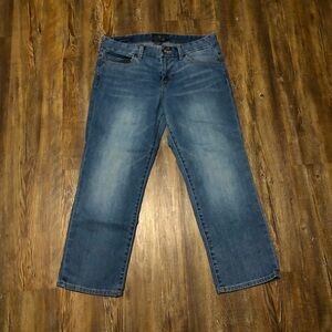 Lucky Brand Jeans Women's 6/28 Sweet Jean Crop Flap Pockets Mid Rise Denim